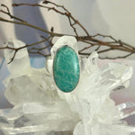 Amazonite In Sterling Silver Setting Ring