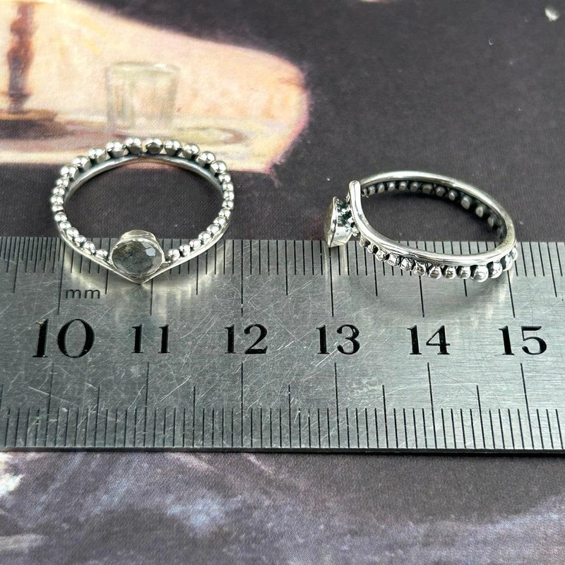Labradorite Ornate Band Ring