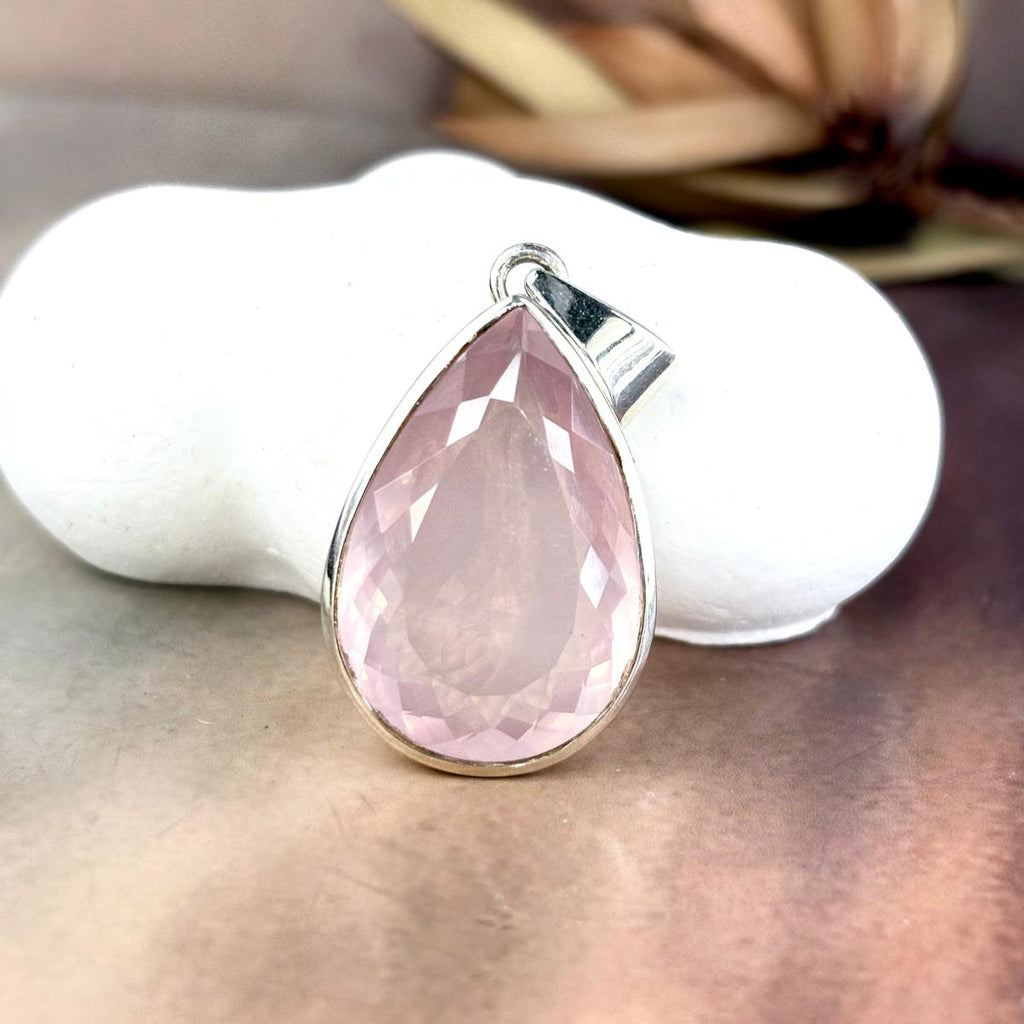 Chunky Rose Quartz Pendant