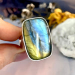 Labradorite Rectangle Ring