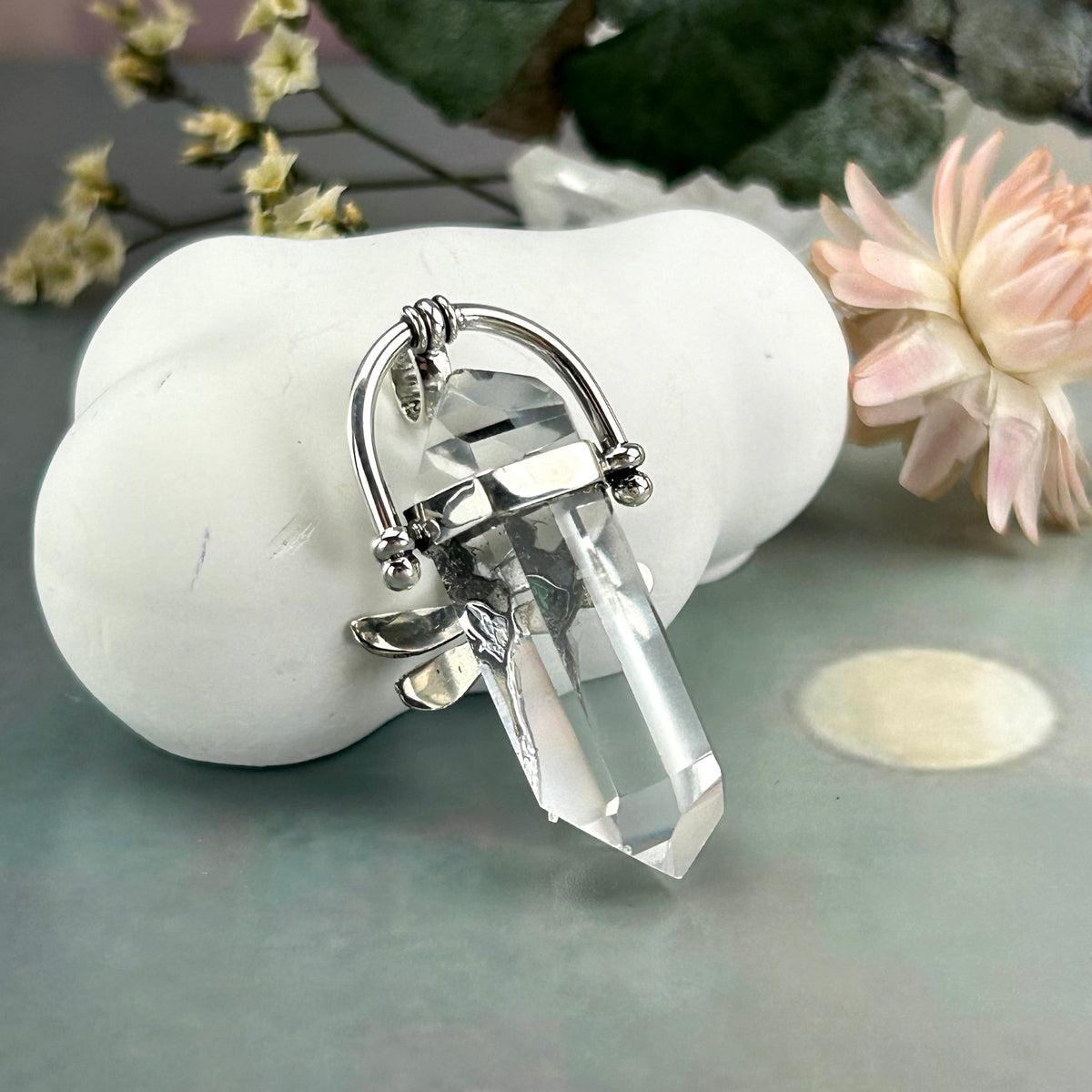Clear Quartz And Amazonite Pendant