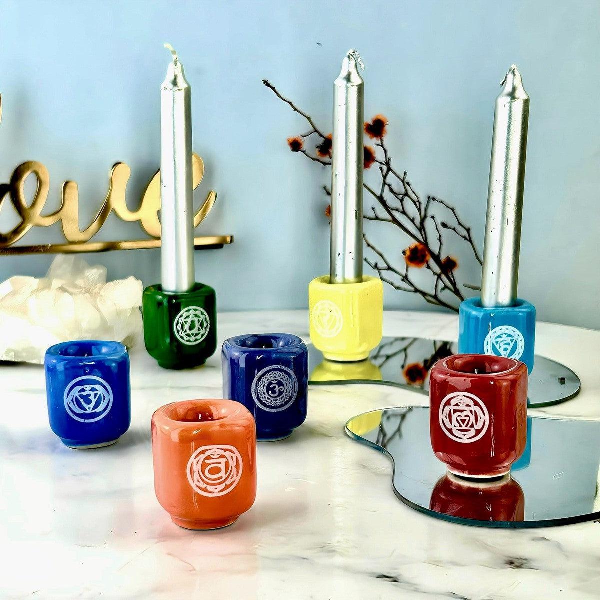 Rainbow Candle Holders