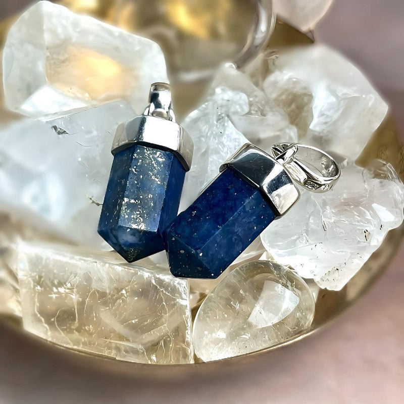 Blue Crystal Point Pendant