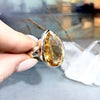 Citrine Gemstone Evening Ring