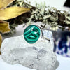 Round Malachite Sterling Silver Ring