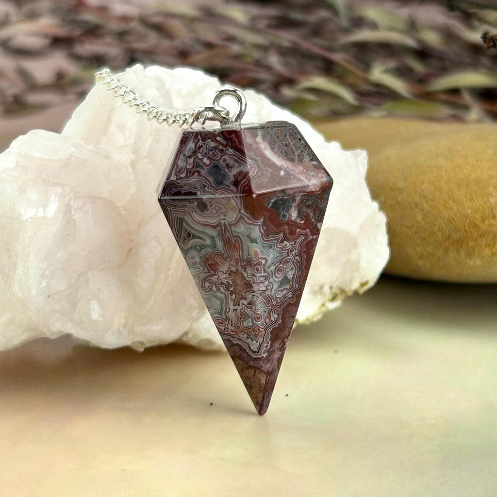 Burgundy Crystal Pendulum