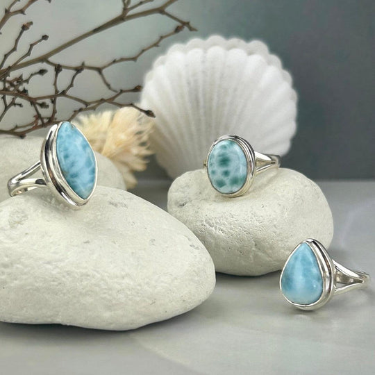 Larimar Assorted Shape Rings