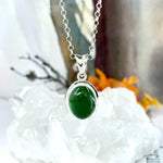 Green Serpentine Oval Pendant