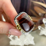 Real Red Tiger's Eye Ring