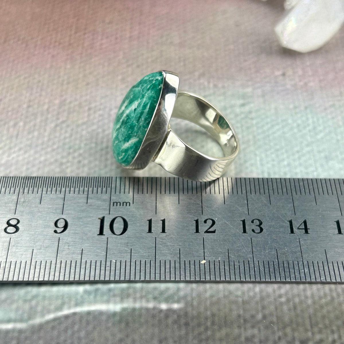 Amazonite Teardrop Rings