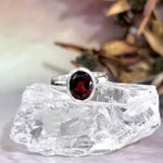 Classic Style Garnet Ring
