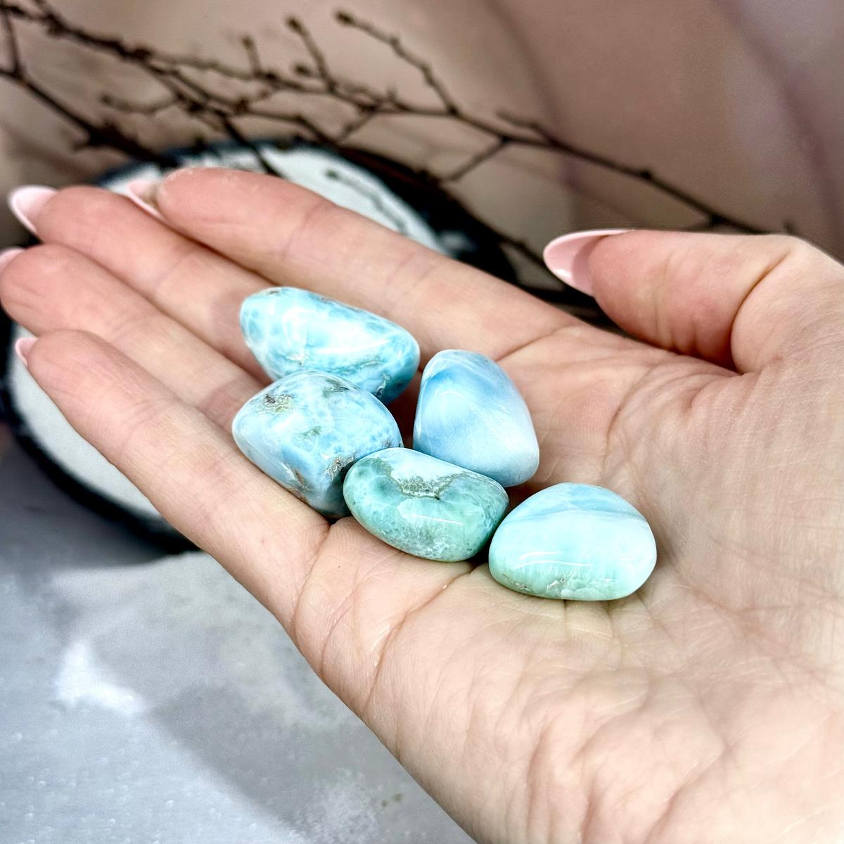 Polished Larimar Stones