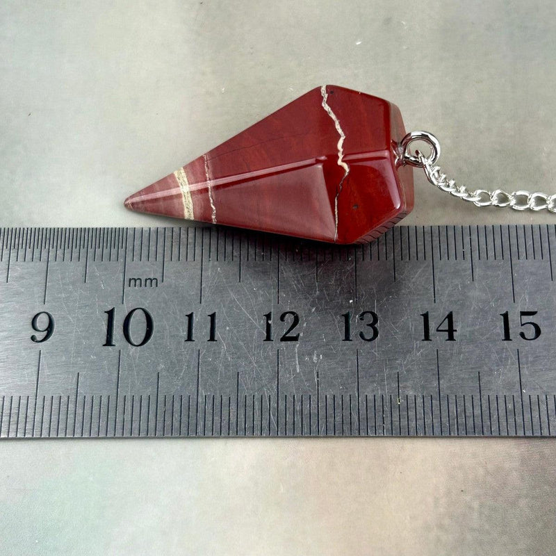 Bright Red Crystal Pendulum