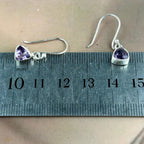 Amethyst Trillion Dangly Earrings