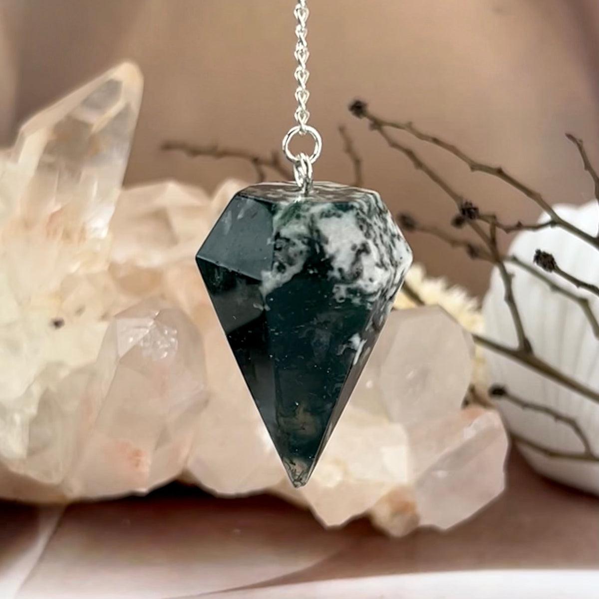 Dendritic Agate Pendulum
