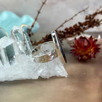 Red And Grey Crystal Ring