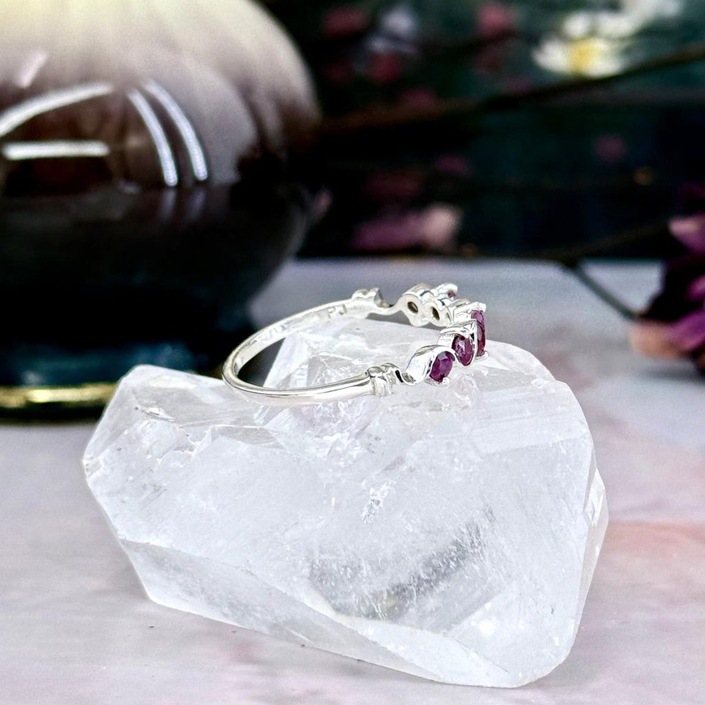 Affordable Ruby Silver Ring