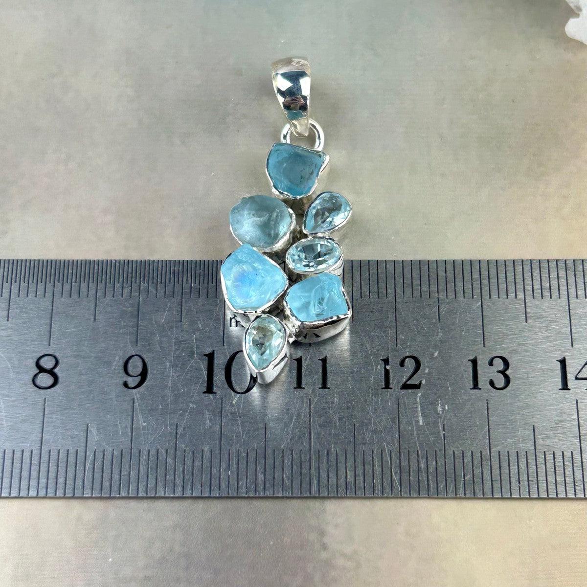 Ladies Blue Topaz Pendant
