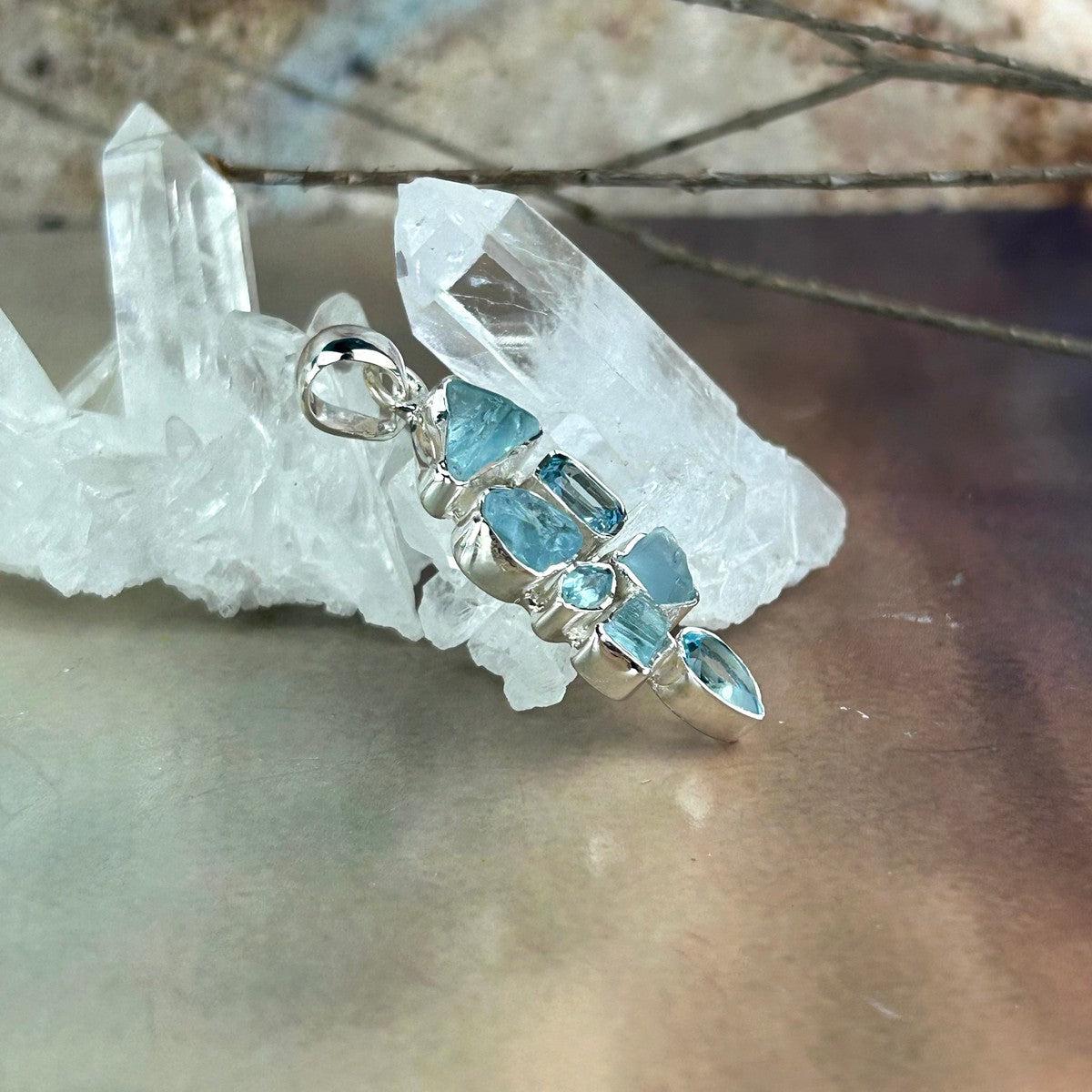 December Birthstone Crystal Pendant