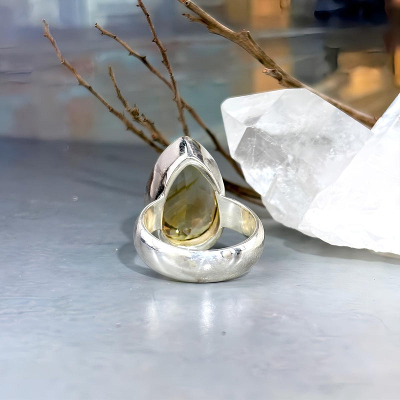 Almond Shape Citrine Ring