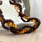 Interwoven Strands Amber Necklace