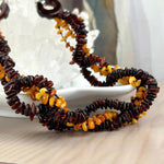 Interwoven Strands Amber Necklace