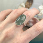 Oval Aquamarine Stone Ring
