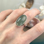 Oval Aquamarine Stone Ring