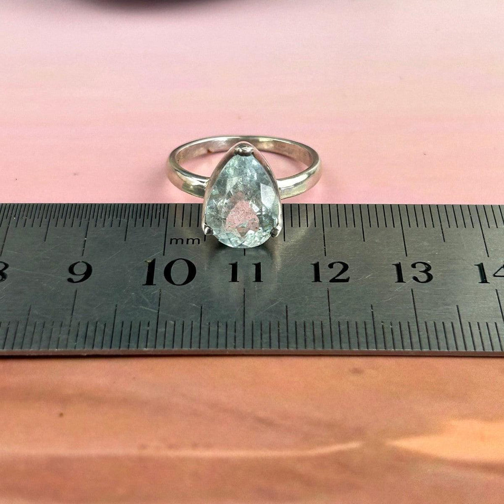 Blue Beryl Sterling Silver Ring
