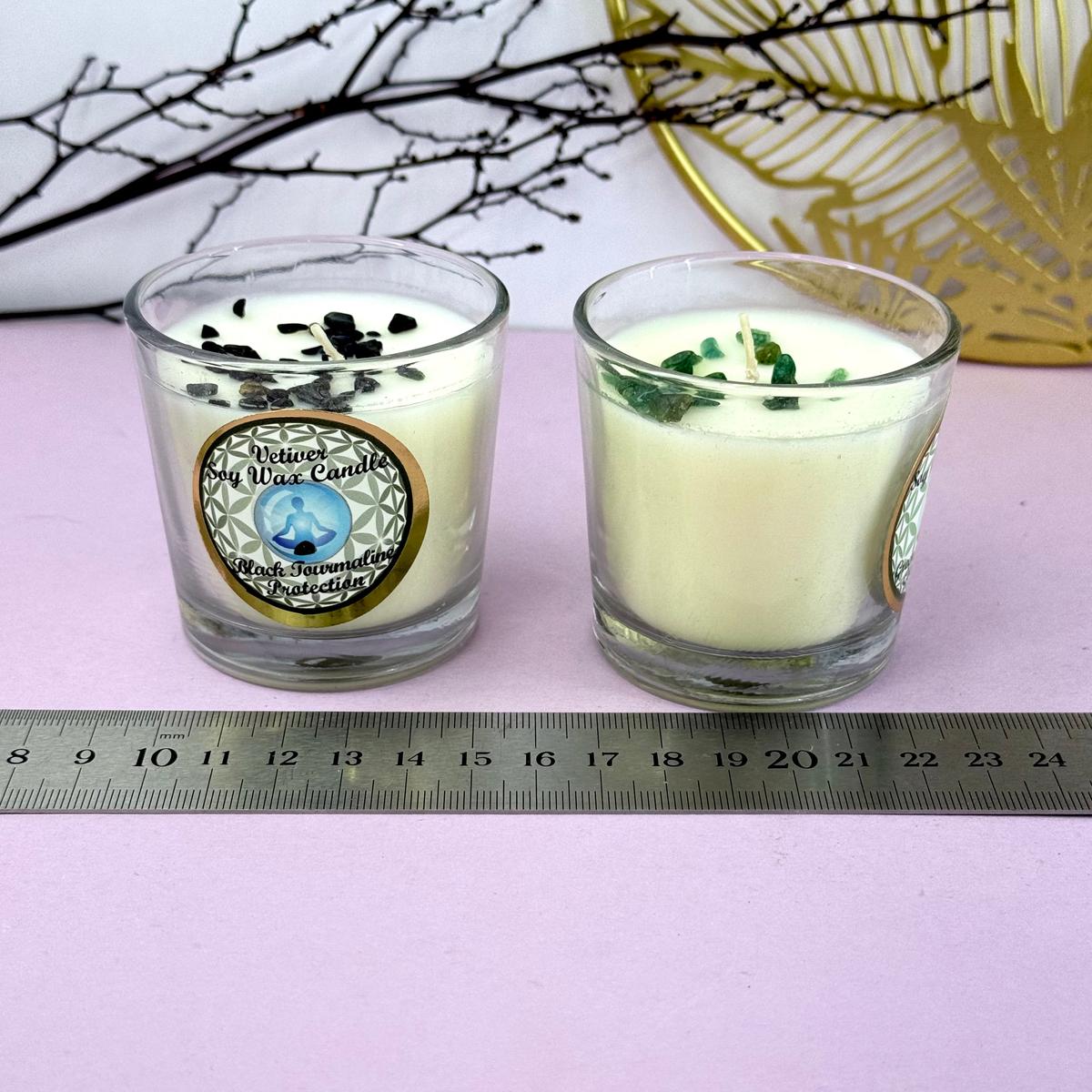 Manifestation Crystal Candle