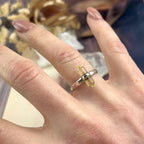 Yellow Quartz Crystal Ring