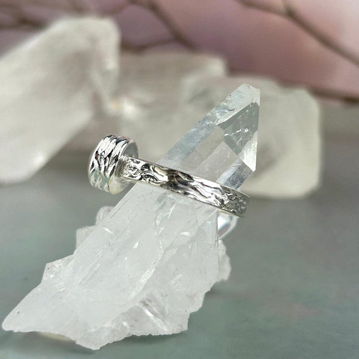 Brilliant Cut Rose Quartz Ring