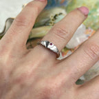 Girls Petite Ruby Heart Ring
