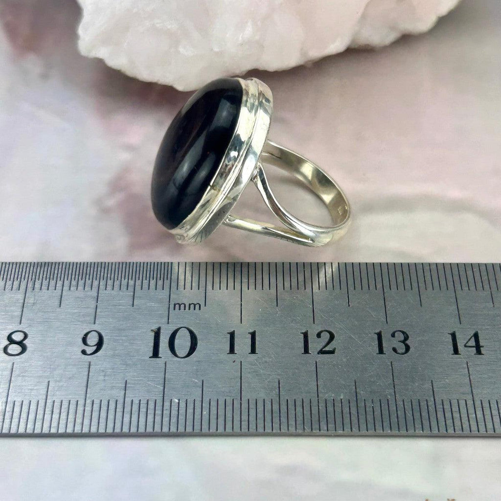 Brown and Black Crystal Ring