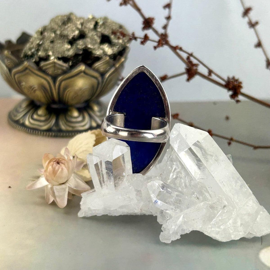 Women's Large Size Lapis Ring