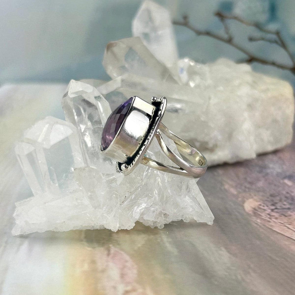 Amethyst Teardrop Cut Ring
