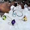 Assorted Gemstone Teardrop Cut Wave Ring