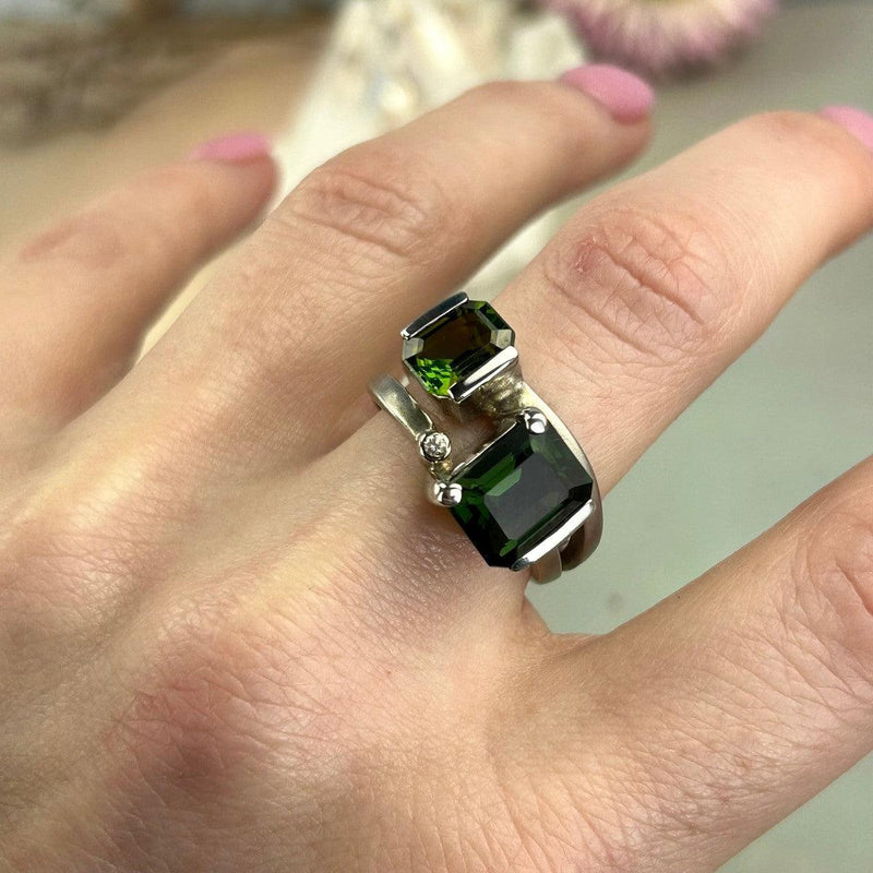 Modern Women's Gemstone Ring