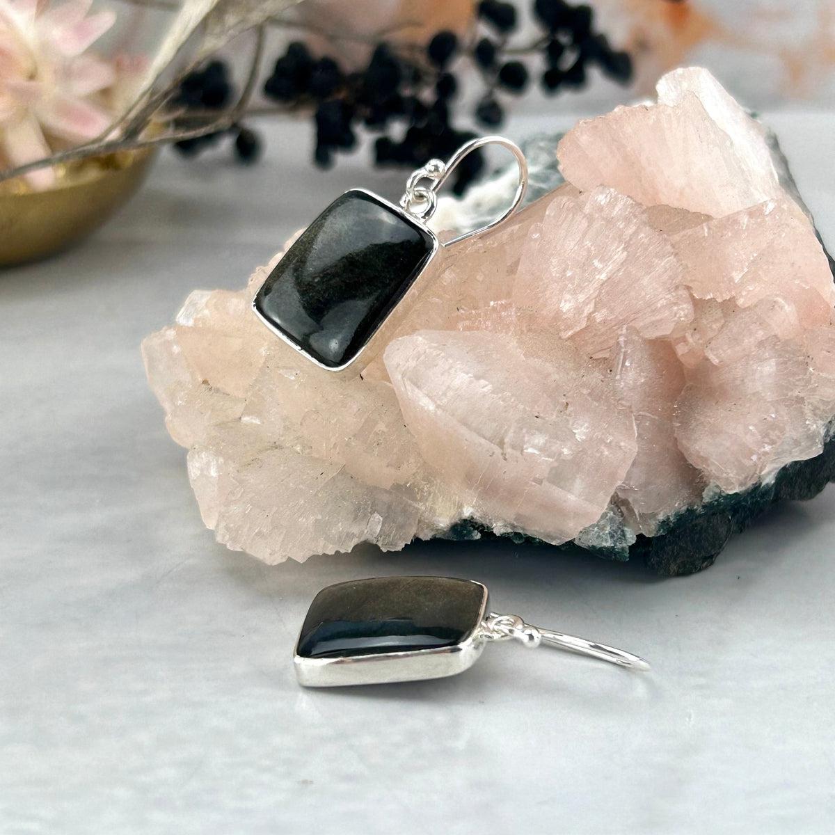 Shimmery Crystal Drop Earrings