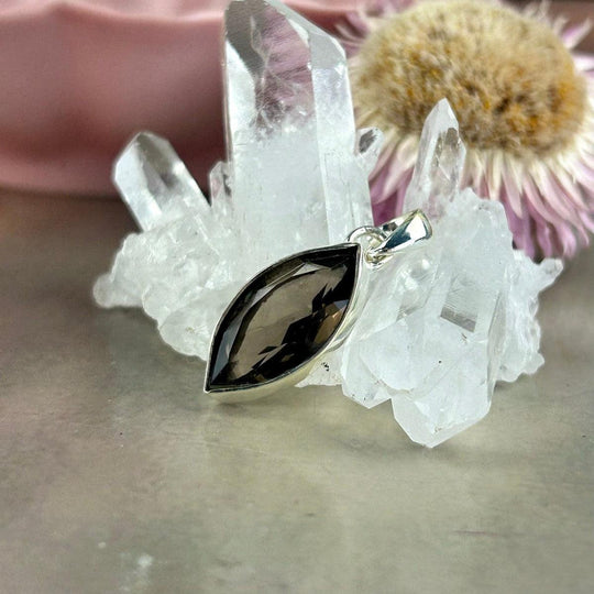 Smokey Quartz Marquise Cut Pendant