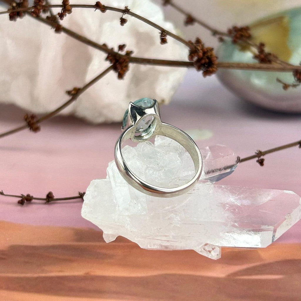 Step Cut Aquamarine Ring