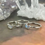 Rainbow Moonstone Moon Ring