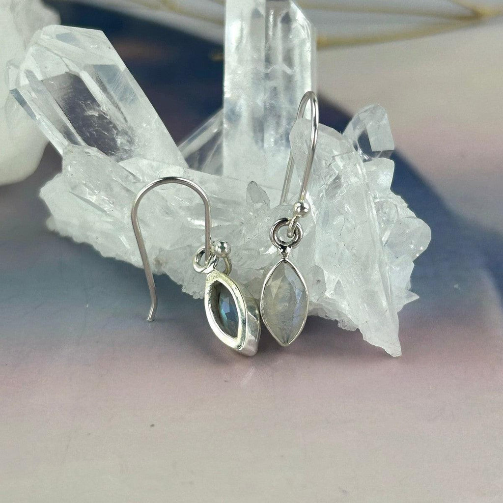 Moonstone Leaf Drop Earrings