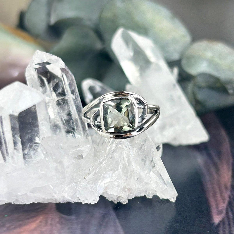 Prasiolite Crystal Ring