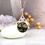 Women's Green Amber Pendant