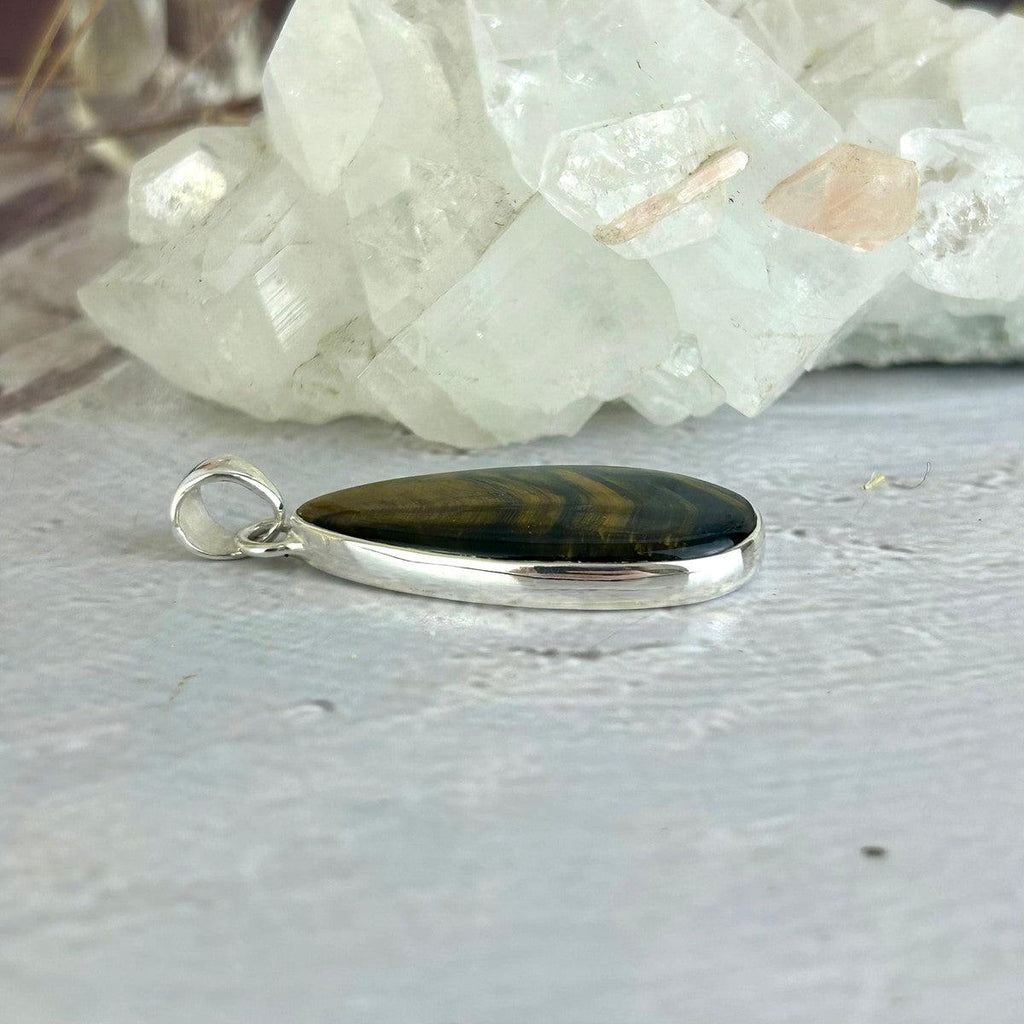 Elongated Teardrop Crystal Pendant