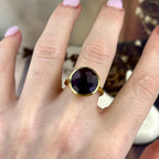 Amethyst In Yellow Gold Ring