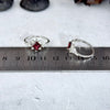 Garnet & Cubic Zirconia Diamond Cut Ring