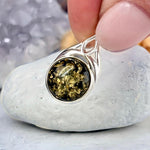 Baltic Green Amber Round Celtic Pendants