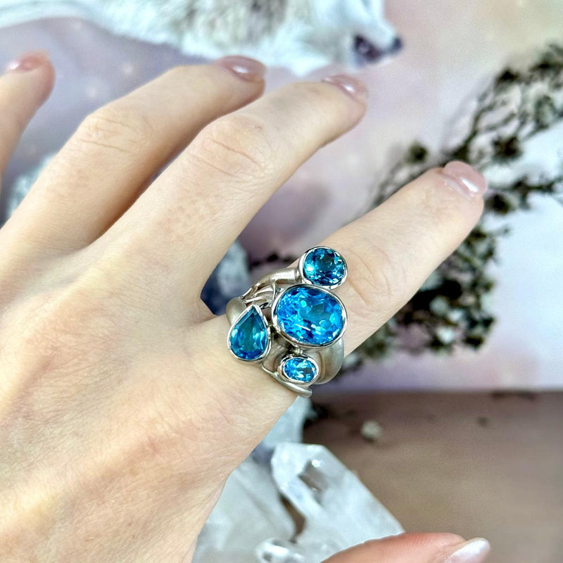 Blue Topaz Dinner Ring